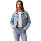 Calvin Klein Bayan Ls Classic Trucker Coastal Light Lv047f672g ceket, Mavi (Coastal Light), M