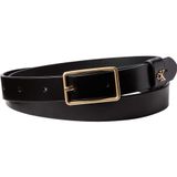 Calvin Klein Bayan Square Buckle Ck Loop 25 mm Lv04f7050g Kemer (1'li Paket), Siyah (Siyah/Antik Açık Altın), 80