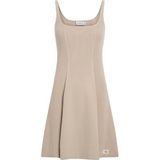Calvin Klein Bej Dokuma Elbise, L, J20J225269, Humus, Kadın