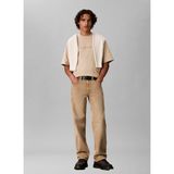 Calvin Klein Bej Erkek Bisiklet Yaka T-Shirt LV040HM228PF0_SS Rlxd 16S Std Logo