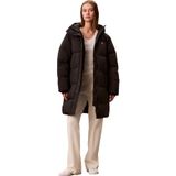 Calvin Klein belted midweight long puffer Kadın Ceket Siyah XS