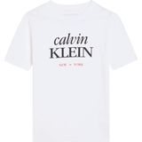 Calvin Klein Beyaz Erkek Çocuk Baskılı T-Shirt LVCKSJA07BYAF - 8 Yaş