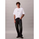 Calvin Klein Beyaz Erkek Logo Baskılı T-Shirt LV040HM228YAF_SS Rlxd Standard Logo - XL