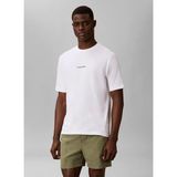 Calvin Klein Beyaz Erkek Normal Logo Baskılı T-Shirt LV00NM3021100 - XL