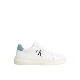 Calvin Klein Beyaz - Mavi Erkek Deri Sneaker CHUNKY CUPSOLE MONO LTH