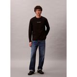 Calvin Klein Bisiklet Yaka Erkek T-Shirt Lv04Ld232Gub1_Ls Rlxd Standard Logo, Siyah, M