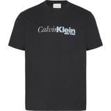 Calvin Klein Bisiklet Yaka Erkek T-Shirt Lv04Rd822Gub1_Ss 20S Eu Calvın Curs, Siyah, M