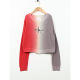 Calvin Klein Bisiklet Yaka Normal Desenli Kahve Kız Çocuk Kazak IG0IG02082GAN - 8 Yaş
