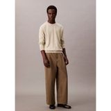 Calvin Klein Bisiklet Yaka Normal Erkek Kazak Lv040Bm343Ll5_Ls Supıma Cotton Crew, Haki, Xl