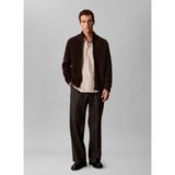 Calvin Klein Bisiklet Yaka Normal Gri Erkek Kazak LV04LD305GGRO_LS Fz Texture Stıtch