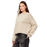 Calvin Klein Bisiklet Yaka Regular Fit Kısa Kazak, S, LV047D305G, Island Fossil, Kadın