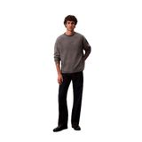 Calvin Klein Bisiklet Yaka Relaxed Kazak, L, 5003296575, Gri, Erkek