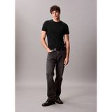 Calvin Klein Bisiklet Yaka Siyah Erkek T-Shirt LV04LC240GUB1_SS SLIM STRETCH COTTO