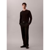 Calvin Klein Bisiklet Yaka Siyah Erkek T-Shirt LV04LD202GUB1_LS Luxe Interlock Cot