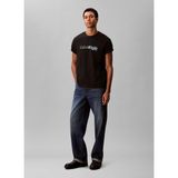 Calvin Klein Bisiklet Yaka Siyah Erkek T-Shirt LV04RD822GUB1_SS 20S EU CALVIN CURS