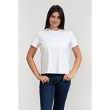 Calvin Klein Bisiklet Yaka T-Shirt Beden, XL, LV044C905G, Beyaz, Kadın