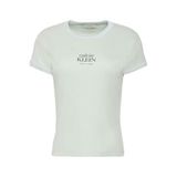 Calvin Klein Bisiklet Yaka T-Shirt, L, LV047F240G, Mint, Kadın