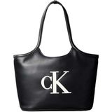 Calvin Klein BOLD CK SHOPPER Kadın El Çantası BLACK/WHITE Tek Beden