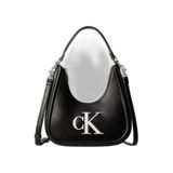 Calvin Klein BOLD CK SMALL CRESCENT BAG Kadın Çapraz Askılı Çanta Black/White OS