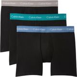 Calvin Klein Boxer Brief 3Pk Erkek Boxer, BLACK W DRIFTWOOD WB/MOONLIGHT BLU, S