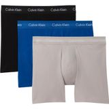 Calvin Klein Boxer Brief 3Pk Erkek Boxer, CLASSIC BLUE/PORPOISE/BLACK, S