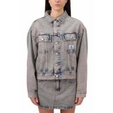 Calvin Klein Boxy Denim Jacket Kadın Ceket, İndigo, Xs