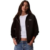Calvin Klein Boyfriend Fit Kapüşonlu Fermuarlı Sweatshirt - Siyah, S, LV047B270G, Black, kadın