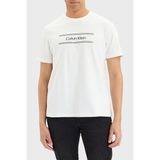 Calvin Klein Calvın Kleın Erkek Marka Logolu Günlük Kullanıma Uygun Beyaz T-Shirt LV04LG813G Yaf - 2XL