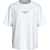 Calvin Klein Calvın Kleın Erkek Marka Logolu Günlük Kullanıma Uygun Beyaz T-Shirt LV04RC851G Yaf - XL