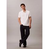 Calvin Klein Calvın Kleın Erkek Marka Logolu Organik Pamuklu Polo Yakalı Kısa Kollu Günlük Kullanıma Uygun Şık Görünümlü Beyaz Polo Yaka T-Shirt LV040EM269 Yad - 2XL