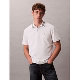 Calvin Klein Calvın Kleın Erkek Marka Logolu Organik Pamuklu Polo Yakalı Kısa Kollu Günlük Kullanıma Uygun Şık Görünümlü Beyaz Polo Yaka T-Shirt LV04RC276G Yad - 2XL