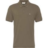 Calvin Klein Calvın Kleın Erkek Marka Logolu Organik Pamuklu Polo Yakalı Kısa Kollu Günlük Kullanıma Uygun Şık Görünümlü Haki Polo Yaka T-Shirt LV040EM269 Vfb - XL