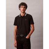 Calvin Klein Calvın Kleın Erkek Marka Logolu Organik Pamuklu Polo Yakalı Kısa Kollu Günlük Kullanıma Uygun Şık Görünümlü Siyah Polo Yaka T-Shirt LV04RC276G Ub1 - 2XL