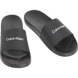 CALVIN KLEIN CALVIN KLEIN Erkek Marka Logolu Şık Görünüşlü Tek Bantlı Kalın Tabanlı Kaymaz Rahat Dayanıklı Terlik Siyah Terlik HM0HM02107 0GJ