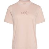 CALVIN KLEIN CALVIN KLEIN Kadın Marka Logolu Günlük Kullanıma Uygun Açık Turuncu T-Shirt LV047D873G 3T3