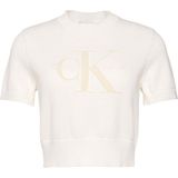 Calvin Klein Calvın Kleın Kadın Marka Logolu Günlük Kullanıma Uygun Bbeyazz Kazak LV044E306G Ybh - XL