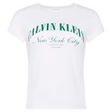 CALVIN KLEIN CALVIN KLEIN Kadın Marka Logolu Günlük Kullanıma Uygun Beyaz T-Shirt LV047F815G YAF
