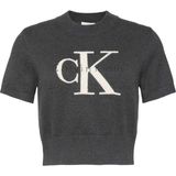 Calvin Klein Calvın Kleın Kadın Marka Logolu Günlük Kullanıma Uygun Gri Kazak LV044E306G P7I - XL