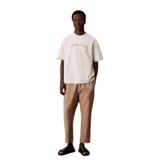 Calvin Klein Center Chain Stitch T-Shirt, L, LV04RC225G6QH, Gri, Erkek