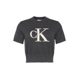 Calvin Klein CHUNKY COTTON GRAPHIC VEST Kadın Gri T-Shirt