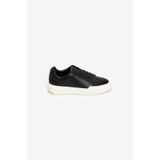Calvin Klein Chunky Cups Bağcıklı Deri Tamamı Baskılı Kadın Siyah Sneaker YW0YW02036-BEH