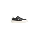 Calvin Klein CHUNKY CUPSOLE LACEUP WOV TXT Erkek Spor Ayakkabı, Black/Bright White, 42