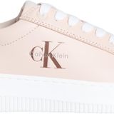 Calvin Klein CHUNKY CUPSOLE MONO LTH WN Kadın Spor Ayakkabı, Pembe, 40