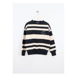 Calvin Klein Çizgili Erkek Çocuk Siyah Sweatshırt IB0IB02558BEH