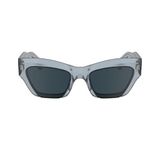 Calvin Klein CK 24531S 412 53 Unisex Geometrik Şeffaf Mavi Kemik Güneş Gözlüğü