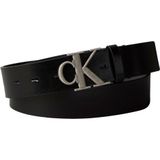 Calvin Klein Ck Buckle Tumbled 35Mm Erkek Kemer, Siyah, 100