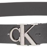 Calvin Klein Ck Buckle Tumbled 35Mm Erkek Kemer, Siyah, 85