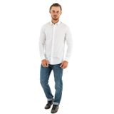 Calvin Klein Ck Chest Logo Slım Stretch Shırt Erkek Gömlek, Beyaz, S