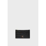 Calvin Klein CK Croc 6 CC Cardcase Deri Cüzdan , Small, LV04F1094G, Siyah, kadın