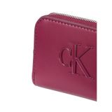 Calvin Klein Ck Desenli Fermuar Kapamalı Kart Bölmeli Cüzdan, Tek Ebat, LV04F1154G, Kırmızı, kadın